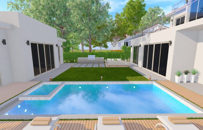 Outdoor backyard design