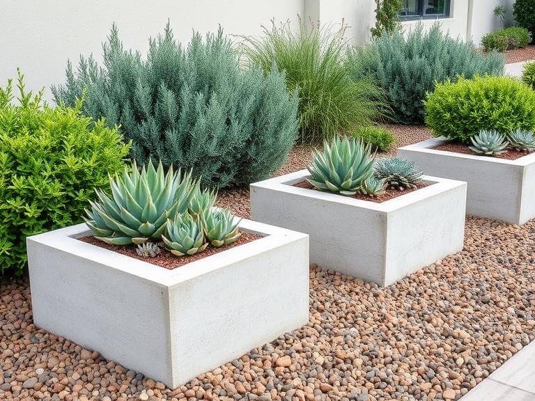 Raised Beds with Geometric Shapes