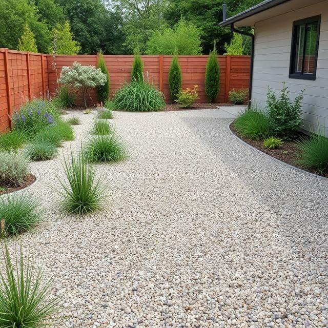 Pea Gravel Walkway