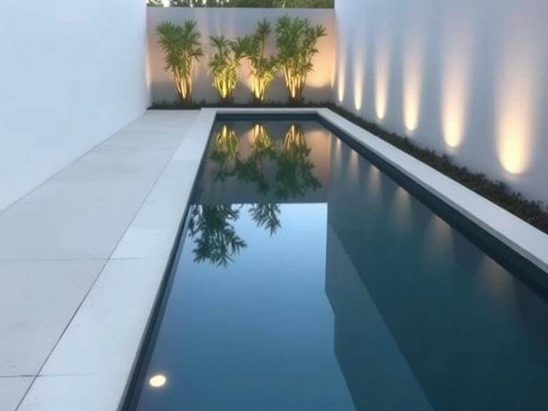 Linear Water Feature with Clean Lines