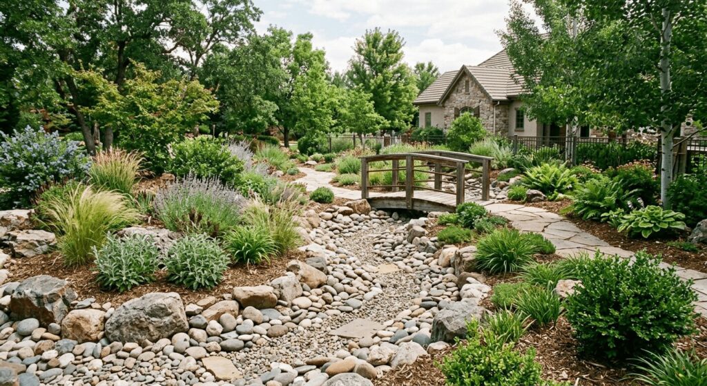 Desert Landscape Design: Dry River Bed Landscaping