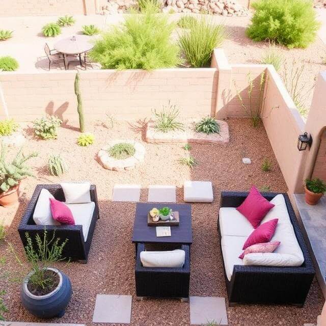 Desert Landscape Design: Zoned Desert Backyard