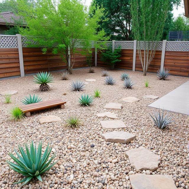 Desert Landscape Design: Mixed Material Desert Design