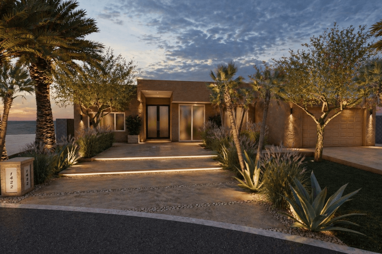 Front yard design in Rancho Mirage, CA