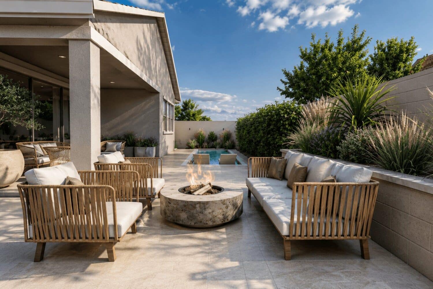 Backyard design in Indio, CA