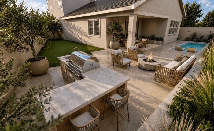 Backyard design in Indio, CA