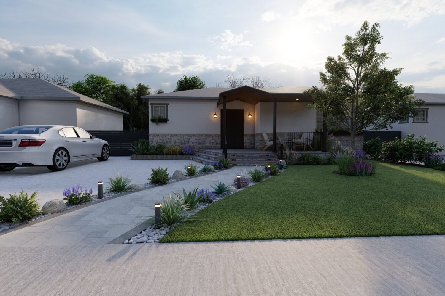 Front Yard Design Burbank CA