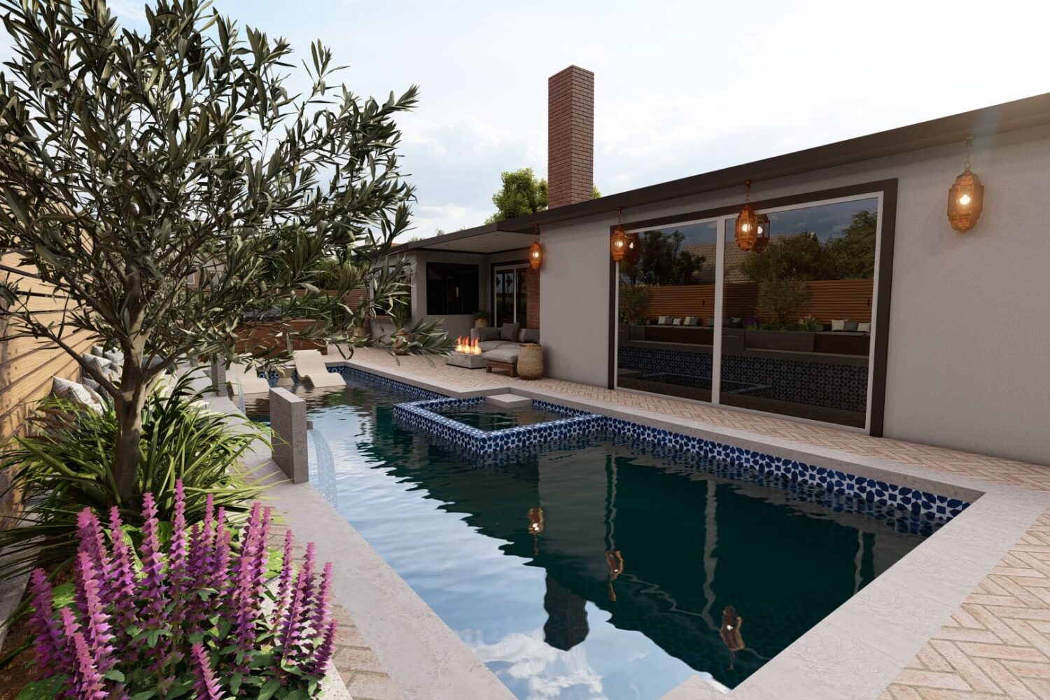 Backyard design Cypress CA