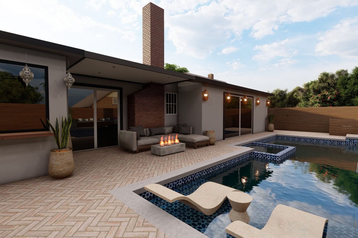 Backyard design Cypress CA
