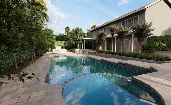 Backyard design in Upland, CA