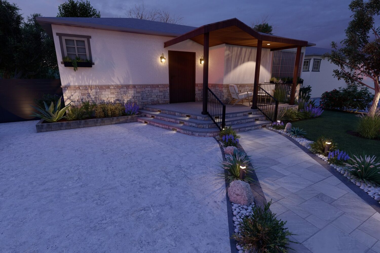 Front Yard Design Burbank CA