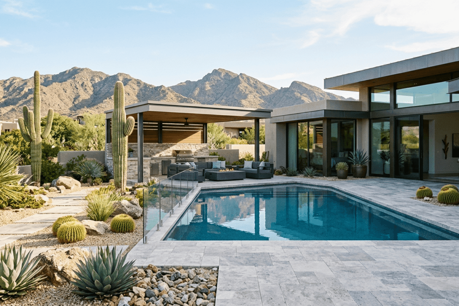 Backyard design in Scottsdale, AZ